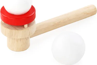 Produktbild von Ballblasenspielzeug aus Holzschaum, interaktives pädagogisches schwimmendes Blasrohr für Kinder