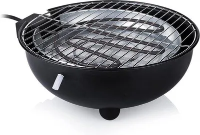 Immagine prodotto di Griglia elettrica da tavolo rotonda con rivestimento antiaderente, nera