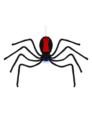 Produktbild von Sich abseilende Spinne mit Leuchtaugen Halloween Animatronic 58 cm