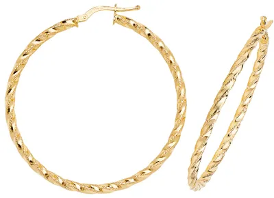 Produktbild von 9 Karat (375) Gold Damen - Paar Creolen - 40mm; TRS38423MM40