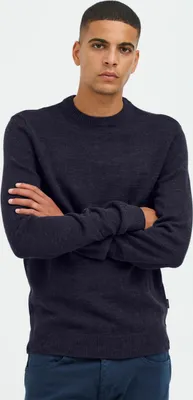 Produktbild von Blend BHPullover Herren Strickpullover Feinstrick Pullover mit Rippkragen Rippbündchen Regular fit