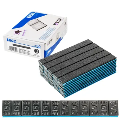 Obrázok produktu pre 400 pásov lepiacich závaží STIX 60G (12x5G), oceľ, pozinkované, čierne