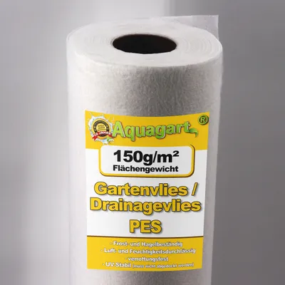 Produktbild von 25m² Gartenvlies Unkrautvlies Drainagevlies 150g 1m br.