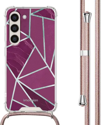Produktbild von imoshion Design Hülle mit Band Samsung Galaxy S23 - Bordeaux Graphic