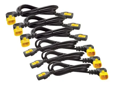 Produktbild von APC Stromkabel-Set (je 6), verriegelbar, C13 auf C14 (90 Grad), 1,2 m, 1,21 m, IEC C14, C14-Koppler, 10 A