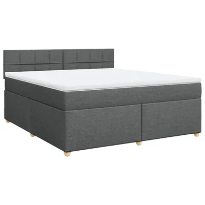 Produktbild von Boxspringbett mit Matratze Dunkelgrau 180x200 cm Stoff