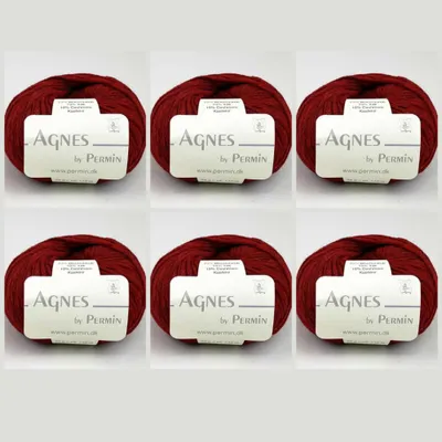 Zdjęcie produktu dla 6x Agnes marki Permin – przędza Chainette Lusso Yak, kaszmir i merynos (25 g/110 m) (16 motków)