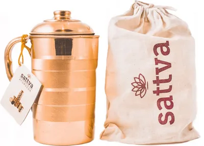Productafbeelding van DZBANEK MIEDZIANY STRIPE, 1,95 liter - SATTVA (Ayurveda)
