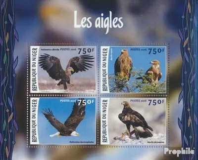 Produktbild von Briefmarken Niger 2016 Mi 4132-4135 Kleinbogen (kompl. Ausg.) postfrisch Adler
