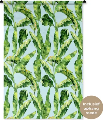 Produktbild von MuchoWow® Wandteppich Wandbehang Blätter - Vintage - Collage 90x135 cm Tapisserie Dekoration Wandtuch - Baumwolle - Wandskulptur