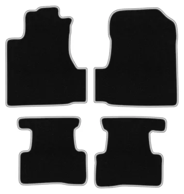 Produktbild von Fußmatten Velours Schwarz/Silber für Honda CR-V III 2006-2011 Set 4-tlg