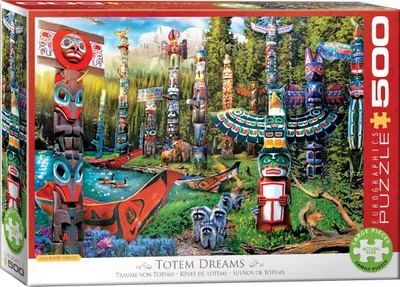 Productafbeelding van Eurographics Puzzel, Totempaal, Droom, Fantasie, 500 stukjes, 68 x 48 cm, 6500-5361