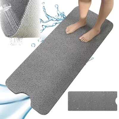Produktbild von Badewannenmatte rutschfest 100x40cm, Antirutschmatte Badewanne, Weicher PVC-Luffa Duschmatte rutschfest, Schnelltrocknend Badematte für Nassbereiche