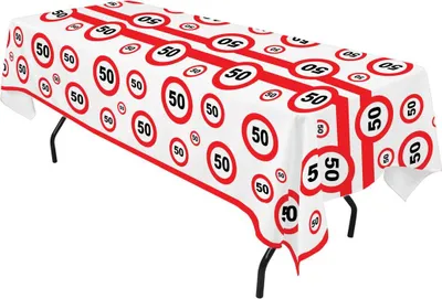 Produktbild von Tablecloth 270x136cm traffic sign 50years
