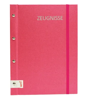 Produktbild von ROTH Zeugnismappe Metallium mit Buchschrauben pink