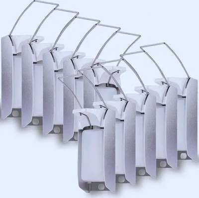 Produktbild von Famanu Desinfektionsmittelspender 1000 ml - Set von 10 - Aluminiumspender ohne Schloss - Weiß - Wandmontage