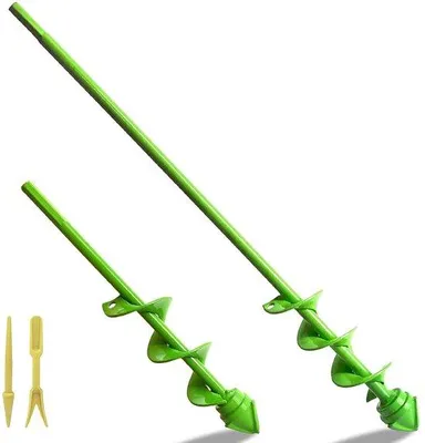 Image de Foret hélicoïdal pour plantes - Foret de jardin - pour sols durs - Foret hexagonal de 10 mm - 45 cm x 4 cm et 22 cm x 4 cm