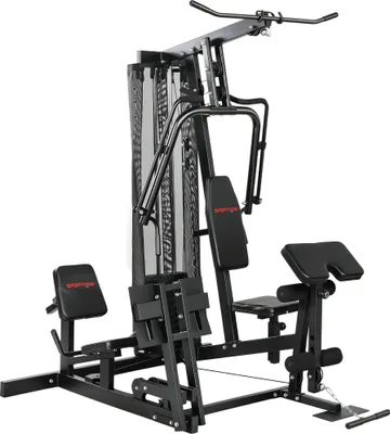 Produktbild von Kraftstation Fitnessstation mit Latzug Butterflystange 65kg Gewichten Seil bis zu 120kg