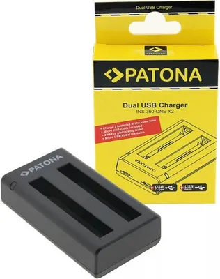 Produktbild von PATONA Dual Ladegerät Insta360 One X2 360° Cam Micro-USB