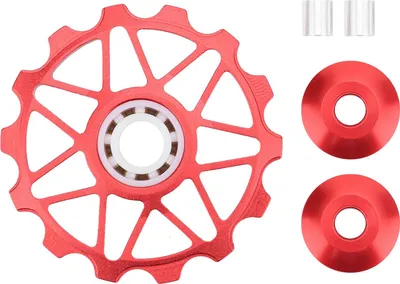 Zdjęcie produktu dla 14T Red Mountain Road Bike Metal Ceramic Bearing Rear Derailleur Guide Roller Cycling Equipment14T