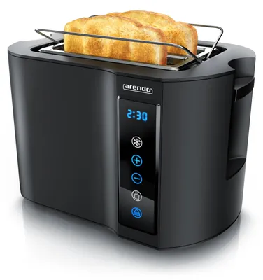 Immagine prodotto di Arendo - Tostapane a 2 fette in acciaio inossidabile - Pannello touch - Display digitale - Funzione riscaldamento