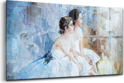 Obrázok produktu pre Obraz z tvrdeného skla - Maľovanie Stien - Temperované Sklo - 120x60 cm - Mladé baletky