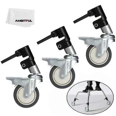 Immagine prodotto di Solidchoice - 3 ruote professionali per supporto a stativo (C-Stand)