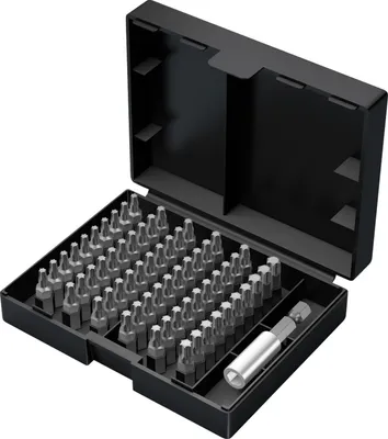 Zdjęcie produktu dla Wera 05057909001, 60 szt., Torx, TX10, TX15, TX20, TX25, TX30, TX40, 3x TX 10x25 mm 7x TX 15x25 mm 20x TX 20x25 mm 20x TX 25x25 mm 7x TX 30x25 mm 3x TX 40x25 mm, 25 mm, 115 mm