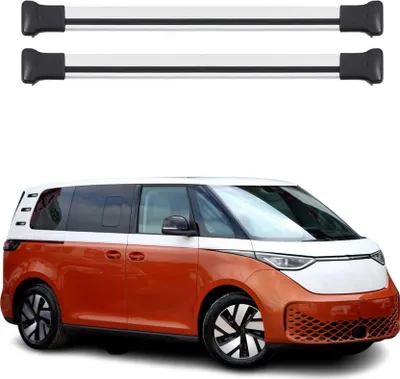 Image de Barres De Toit Transversales pour VW ID.Buzz 2022-2025 Alu Noir 2x