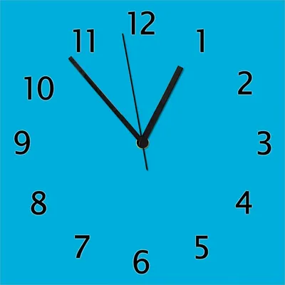 Produktbild von Wallario Design Wanduhr Hellblau aus Echtglas, Größe 30 x 30 cm