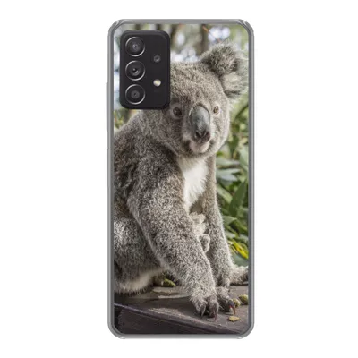 Produktbild von MuchoWow® Handyhülle Schutzhülle Hülle für Samsung Galaxy A53 5G Koala - Holz - Pflanzen - Kinder - Jungen - Mädchen Silikon Softcase Handy Hülle - Schutzabdeckung