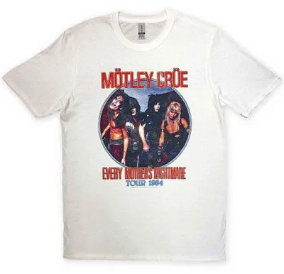 Immagine prodotto di Motley Crue | Maglietta ufficiale della band | Every Mothers Nightmare, X-Large, Bianco