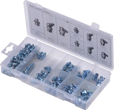 Image de SW-Stahl S8065 Assortiment de graisseurs 110 PIÈCES. M6-M10