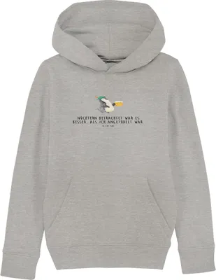 Produktbild von Mr. & Mrs. Panda Kinderpullover Pinguin Bier 9-11 Jahre (134/146) - Heather Grey - Geschenk, Angetüdelt, Hoodie, Pullover, Beschwippst, , Kapuzenpullover