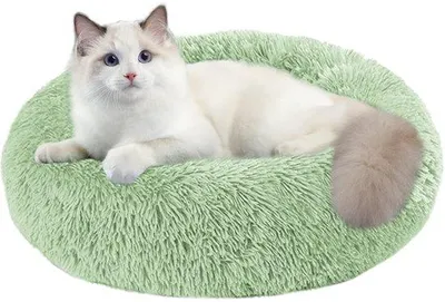 Produktbild von Kattenaufschläge für Haushunde, 50 cm Hundebett für kleine und große Hunde, waschbarer Hundenaufschlag für Welpen und Kätzchen mit Anti-Slip-Boden