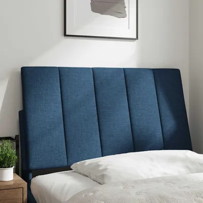 Image de vidaXL Coussin de tête de lit "Hanko" bleu 80 cm Tissu