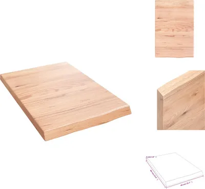 Produktbild von vidaXL Wandregal Hellbraun 40x60x(2-4) cm Massivholz Eiche Behandelt -  Wandregale