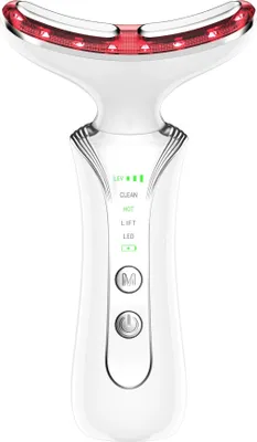 Produktbild von Gesichtsmassagegerät, Anti-Falten, 4-in-1-Radiofrequenz-Nacken- und Gesichtsmassagegerät, Schallvibrationslampe, Lifting und Festigung schlaffer Haut