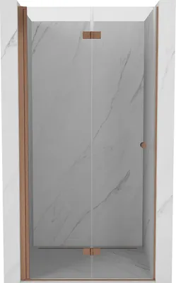 Produktbild von Mexen Mist-F Falttür linke Duschabtrennung 95 cm, transparent, gebürstetes Kupfer - 8A6-095-000-65-00-L