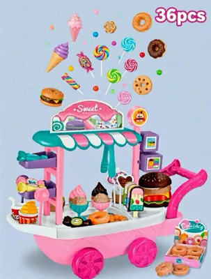 Immagine prodotto di Negozio di dolciumi e giocattoli con giostra per giochi di ruolo, dolci e accessori per bambini