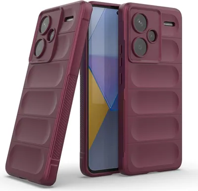 Produktbild von Handy Hülle für Xiaomi Redmi Note 13 Pro+ 5G Grip Case Cover Schutzhülle Softgrip Farbe: Burgunder Rot