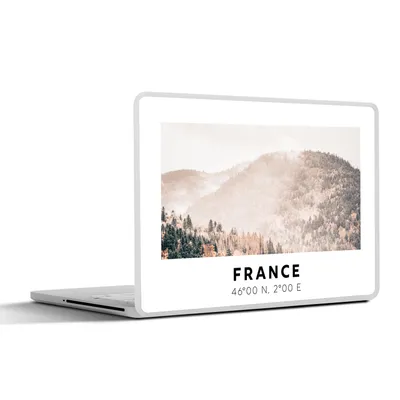 Produktbild von MuchoWow® Laptop Aufkleber Sticker Cover Frankreich - Wald - Berge 30x21 cm - Sticker für Laptop - Selbstklebend