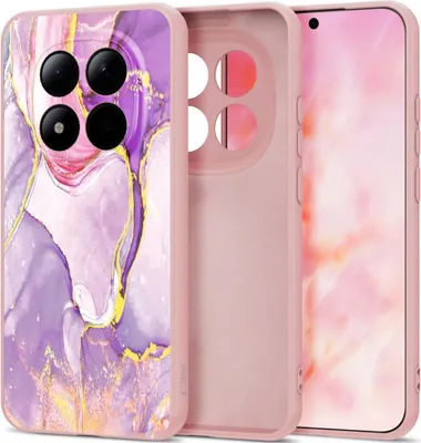 Obrázok produktu pre Puzdro na mobilný telefón Xiaomi Redmi Note 15 Pro 5G, Tech-Protect Icon, ružové s mramorovým vzorom