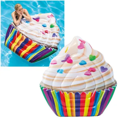 Produktbild von Intex 58770 Luftmatratze Cupcake 142 x 135 cm Muffin