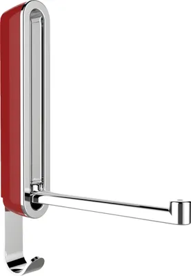 Produktbild von WENKO Kleider Haken Klappbar Klapp Garderoben Wand Halter Premium SIGMA Rot
