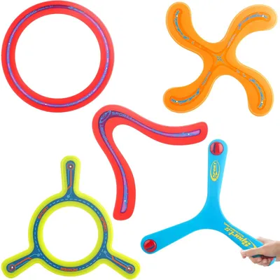 Imagen del producto de Bumerán de colores - Ideal para jugar al aire libre - Divertida actividad deportiva - Multicolor - Ayuda a mantenerse en forma - Desarrolla habilidades - Apto para niños...