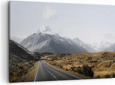 Produktbild von Bild auf Leinwand - Leinwandbild - Einteilig - Weg Berg Gipfel - 100x70cm - Wand Bild - Wanddeko - Wandbilder - Leinwanddruck - Bilder - Wanddekoration - Leinwand bilder - Wandbild - AA100x70-4833
