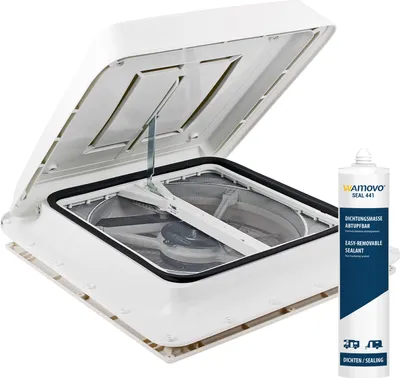 Produktbild von Okno dachowe do przyczepy kempingowej Fiamma Turbo Vent wyłaz dachowy maska dachowa 40x40 cm 12 V