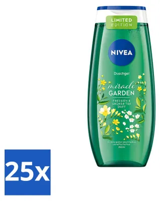 Produktbild von 25 x NIVEA Duschgel Freesia & Grüner Tee - 250 ml - Vorteilspackung - 25 Stücke