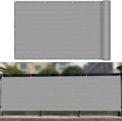 Produktbild von Gartengrenze - Terrassenabsperrung - Sonnenschutz und Winddämpfung - 130 x 500 cm - Grau